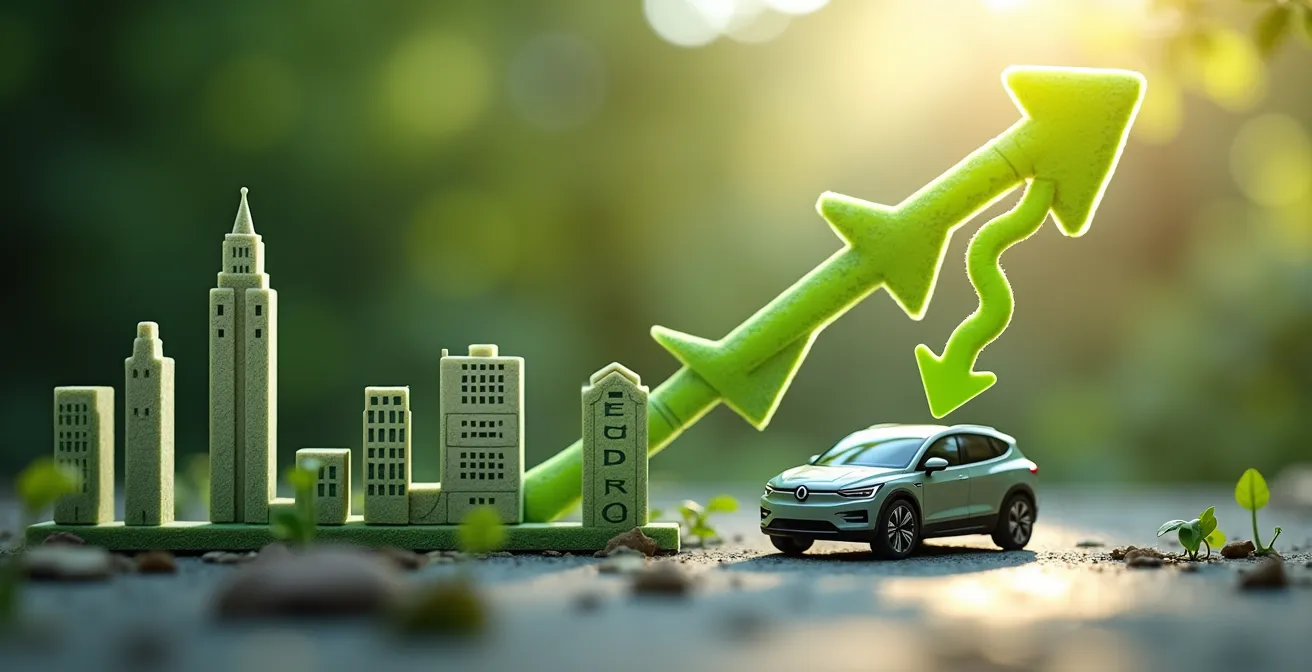 Flussdiagramm von Förderströmen für Elektroautos und THG-Quote