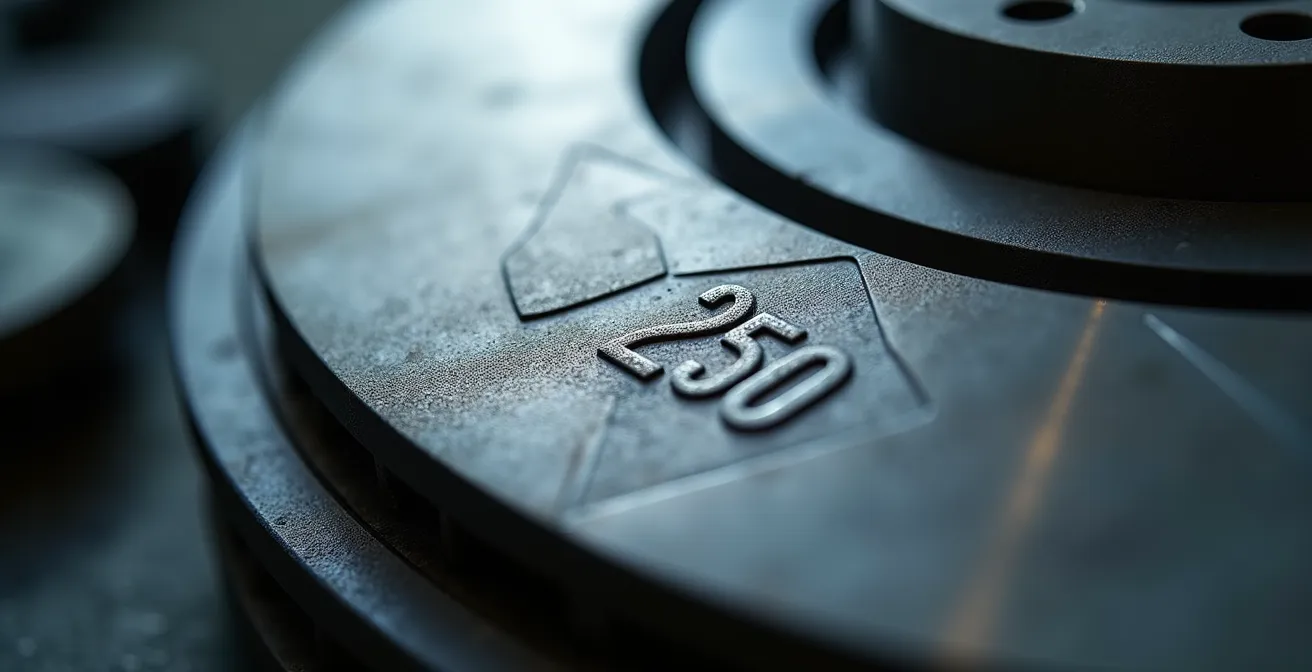 Nahaufnahme von Ersatzteil mit sichtbarer KBA-Nummer und Prüfzeichen