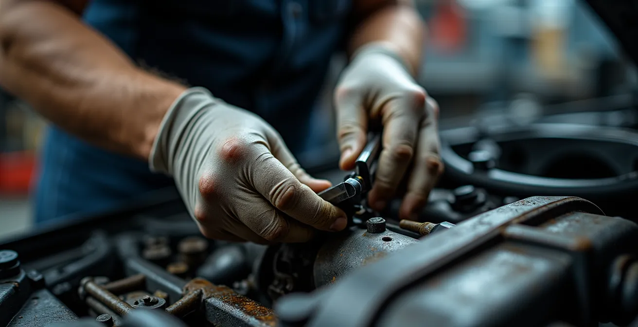Moderne Partnerwerkstatt mit Fahrzeugen zeigt Werkstattbindung als Sparoption